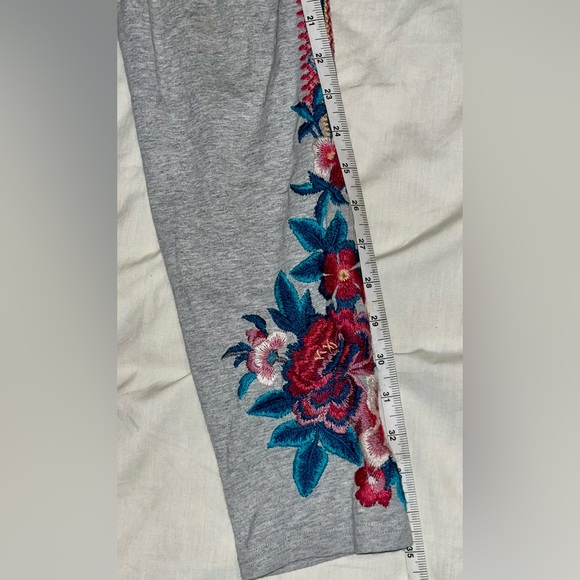 JW Los Angeles embroidered light grey leggings s/M - Picture 8 of 9
